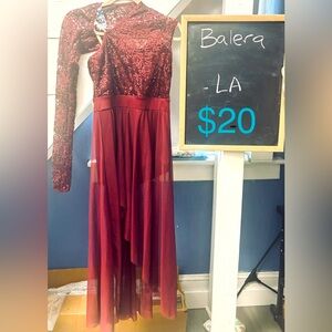 Balera dance. One shoulder long dress